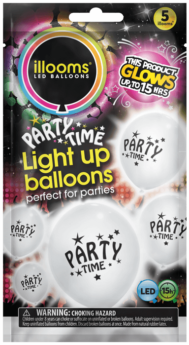 Party Time 5 pack white